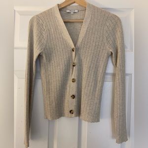 Madewell Button Down Cardigan Scallop Trim
